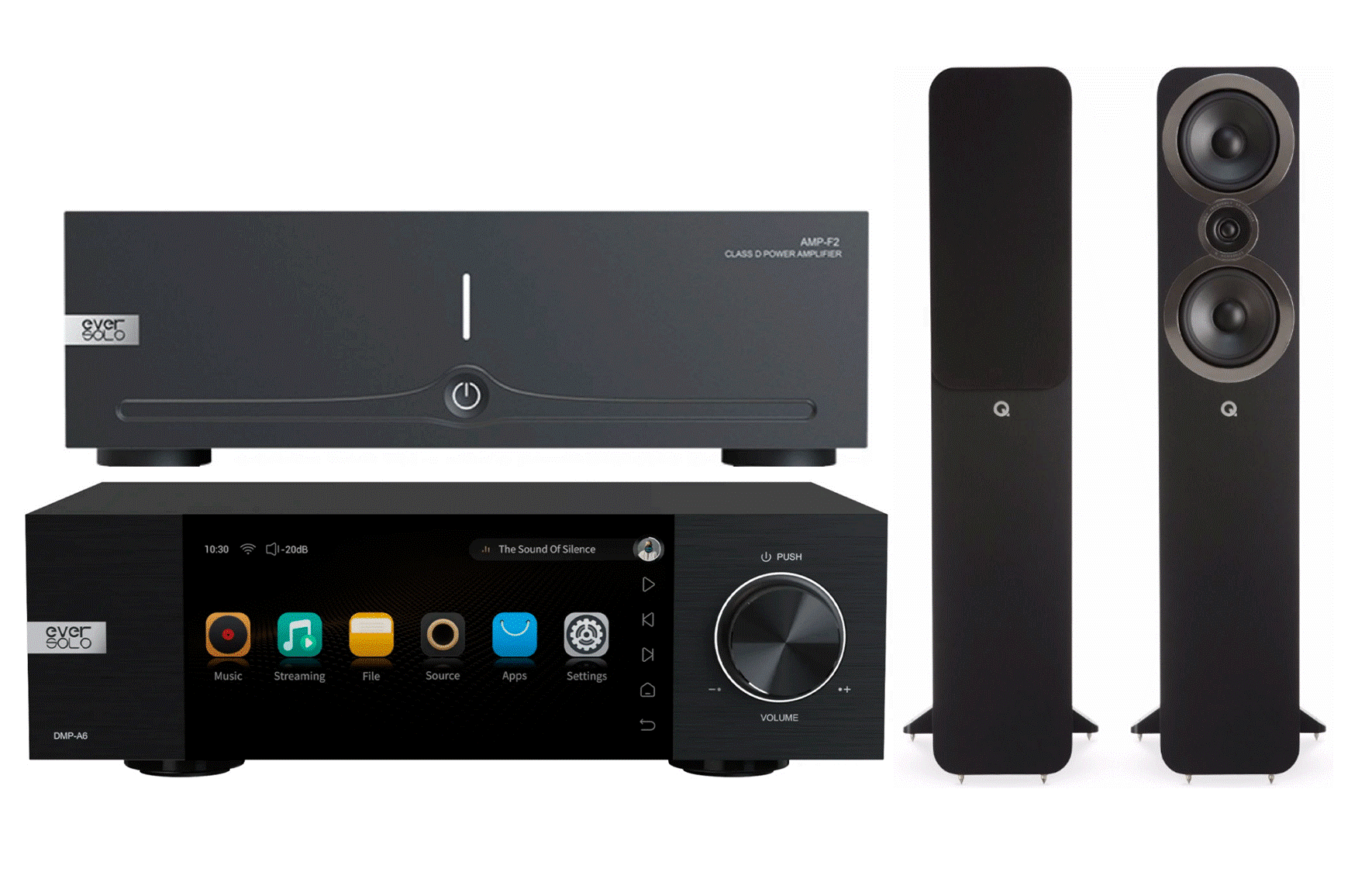 qwertt.gif EVERSOLO DMP A-6 LE 2 + AMP-F2 + Q-Acoustic Q 3050i — изображение 1