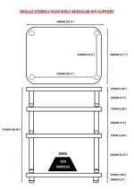 Atacama Apollo Storm 6 Hi-Fi стойка, Dark Oak, 3 полки + база — изображение 3