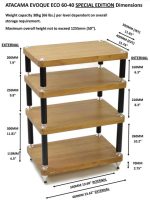 Atacama Evoque Eco SE2 60-40 Hi-Fi стойка, Dark Finish Bamboo, 3 полки + база — изображение 7